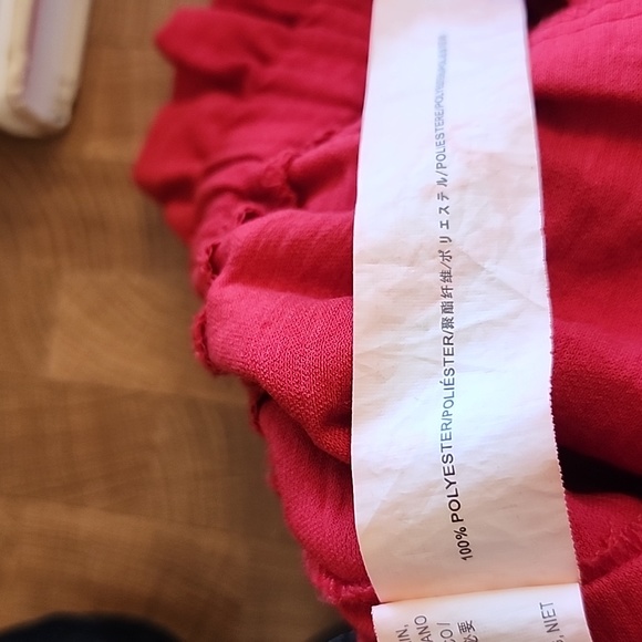 Anthropologie Moon River Cropped Paper Bag Waist Bow Pants Red Size S - Picture 11 of 12